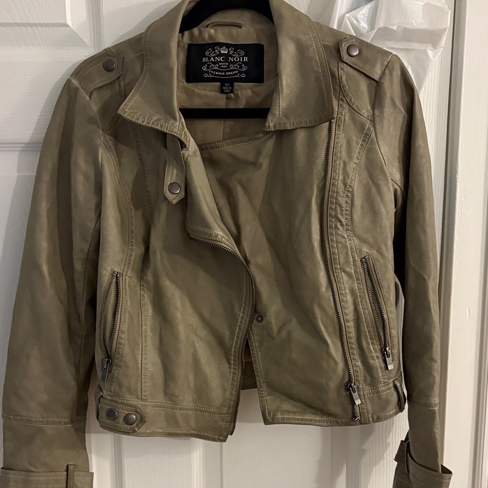 Blanc Noir Olive Bomber Jacket